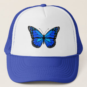 Blue butterfly trucker hat