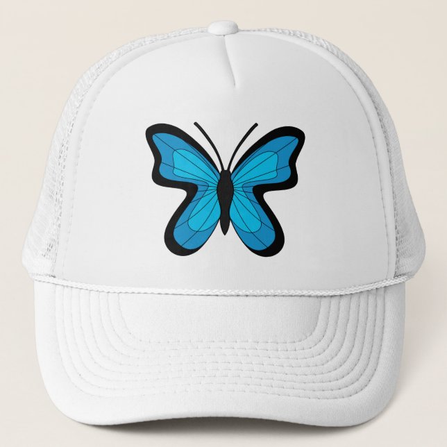 Blue Butterfly Trucker Hat (Front)
