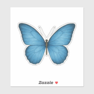 Blue Butterfly Vinyl - Elegant Nature-Inspired