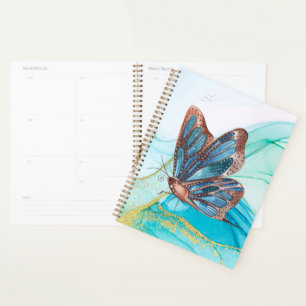 Blue Butterfly Watercolor Planner
