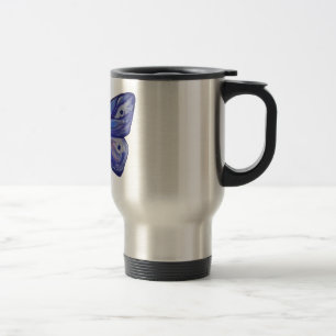 Blue Butterfly Watercolor Travel/Commuter Mug