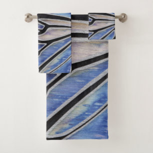 Blue Butterfly Wing Bath Towel Set