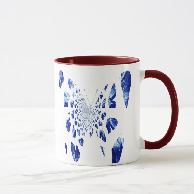 Blue Butterfly Wings Mug (Right)