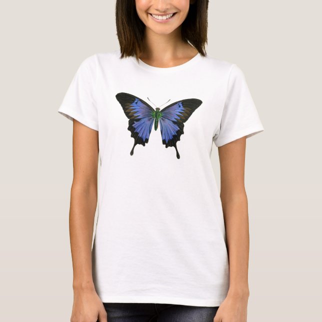 Blue Butterfly Women's Basic T-shirt (Front)