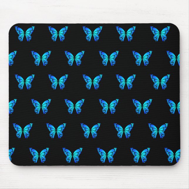 Blue Butterflys by storeman. Mouse Pad (Front)