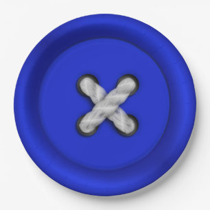 Blue Button Plate