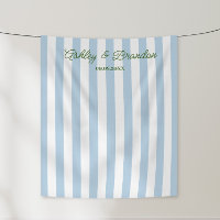 Blue Cabana Stripe Personalised Wedding