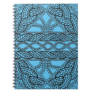 BLUE CABLE KNIT 6.5x8.75 Spiral Notebook