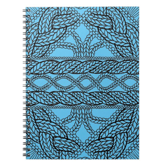 BLUE CABLE KNIT 6.5x8.75 Spiral Notebook  (Front)