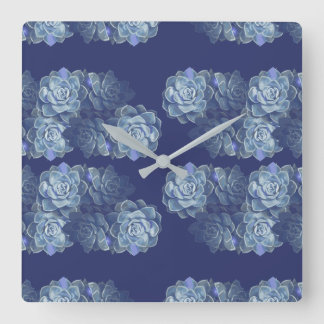 Blue Cactus Acrylic Wall Clock