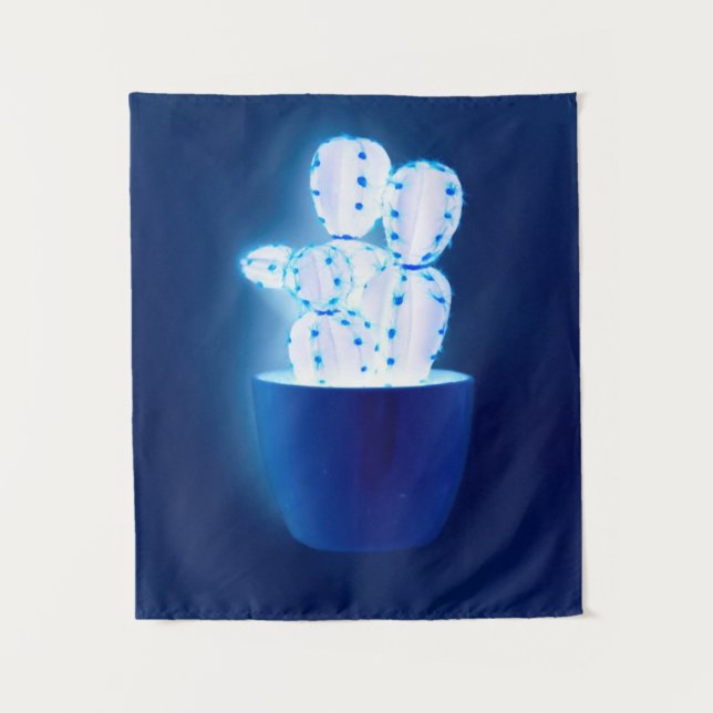 Blue cactus tapestry (Front)