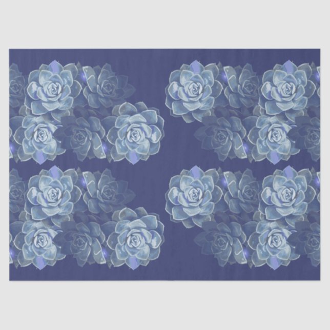 Blue Cactus Tissue Paper (Front)