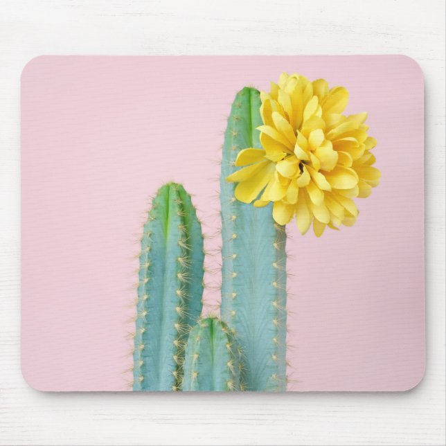 Blue Cactus Trio Mouse Pad (Front)