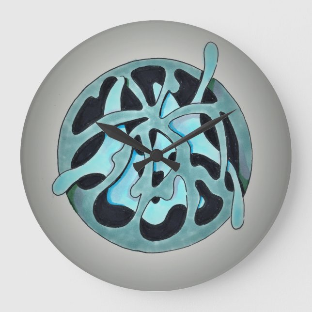 blue cage large clock (Front)
