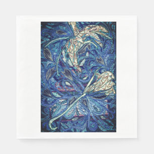 Blue cake napkin