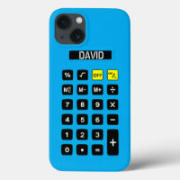 Blue Calculator with Keypad