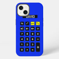 Blue Calculator with Keypad