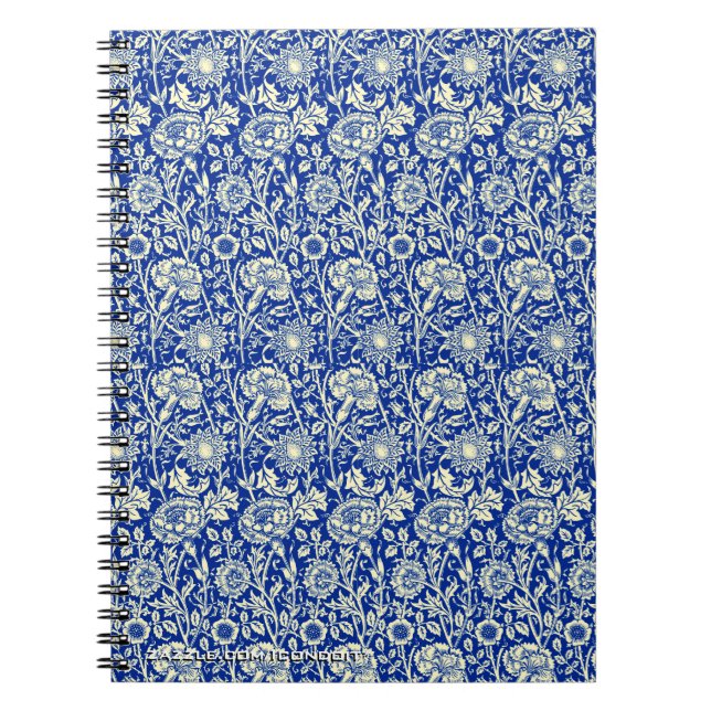 Blue Calico Spiral Notebook (Front)