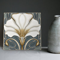 Blue Calla Lily Backsplash Repro Art Nouveau