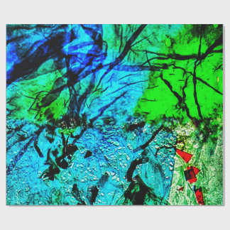 Blue calm abstract Wrapping Paper,Dazzling blue Wrapping Paper