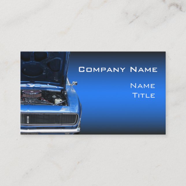 Blue Camaro Business Cards (Front)