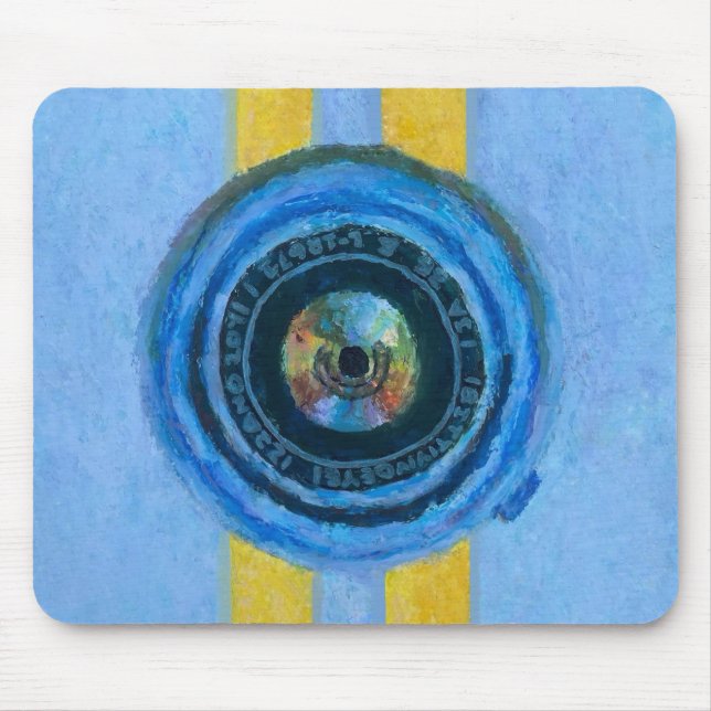 Blue Camera Mouse Pad (Front)