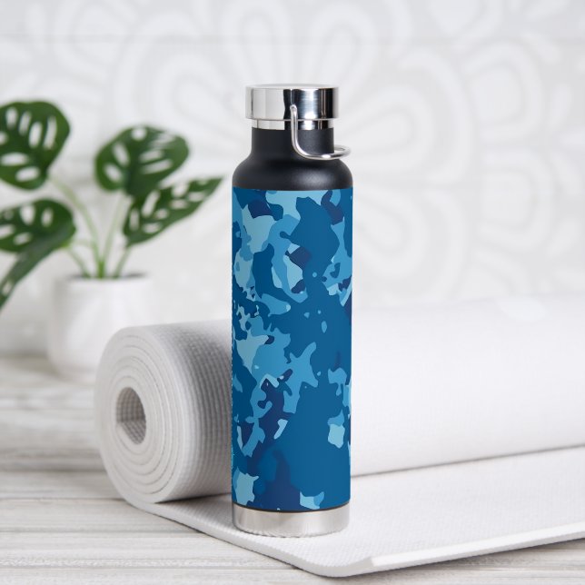 Blue Camo #3.1 Thor Copper Infused   Water Bottle (Yoga)