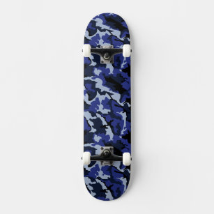 Blue Camo, 7¾" Skateboard