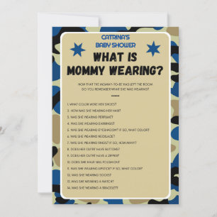Blue Camo Baby Shower - Editable Name, 5x7  Invitation