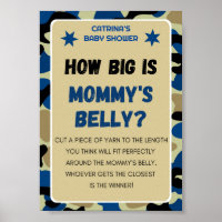 Blue Camo Baby Shower Sign
