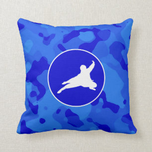 Blue Camo; Camouflage Ninja Cushion