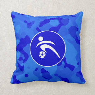 Blue Camo; Camouflage Soccer Cushion