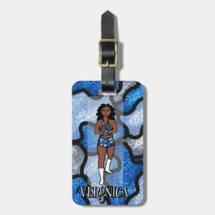 Blue Camo Dancer #1 Luggage Tag