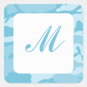 Blue Camo Envelope Seals
