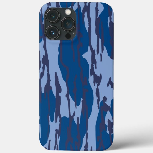 Blue Camo Military Pattern Blue Camouflage Case-Mate iPhone Case (Back)