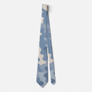 Blue Camo Military pattern  Tie