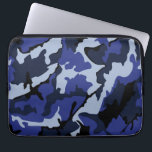 Blue Camo, Neoprene 13" Laptop Computer Sleeve<br><div class="desc">Blue Camouflage Neoprene Laptop Computer Sleeve 13 inch</div>