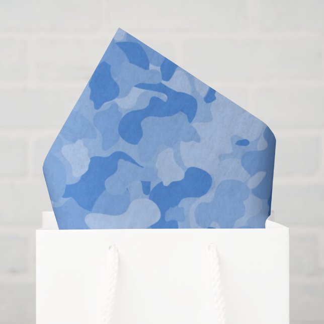 Blue camo pattern baby boy tissue paper (Gift Bag)