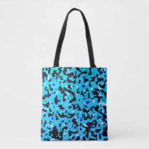Blue Camo Pattern Tote Bag