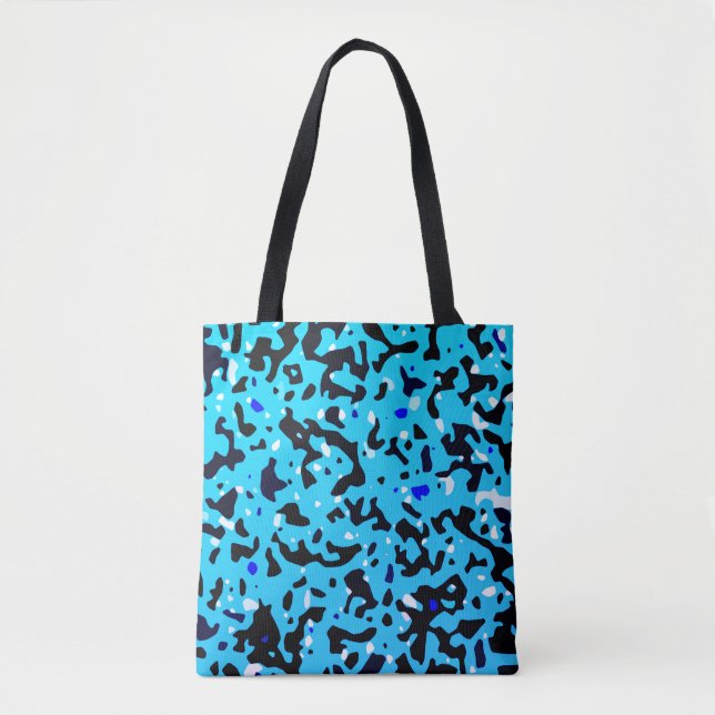 Blue Camo Pattern Tote Bag (Front)