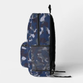 Blue Camo Personalised Monogram Navy Camouflage Printed Backpack (Right)
