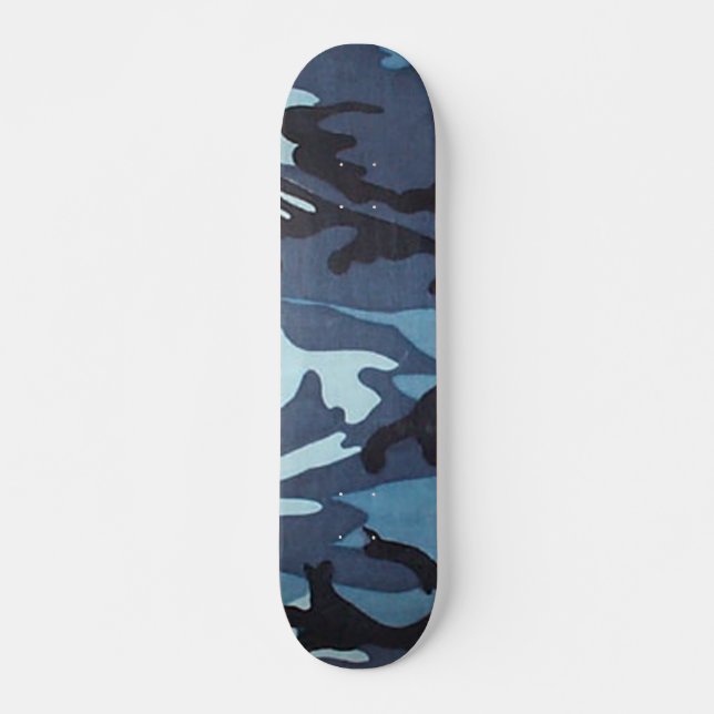 Blue Camo Skateboard Pro (Front)