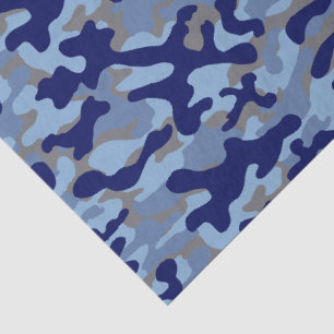 Blue Camo  Tissue Paper