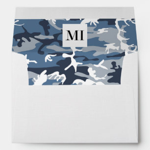 Blue Camo, Winter Camo, Snow Camouflage, Military Envelope