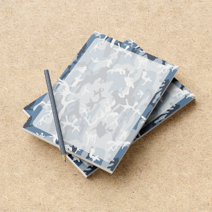Blue Camo, Winter Camo, Snow Camouflage, Military Notepad