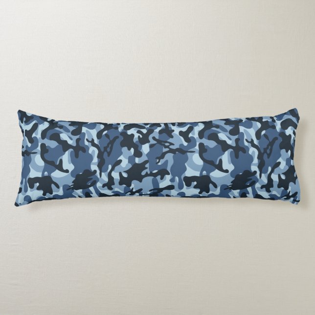 Blue Camouflage  Body Cushion (Front)