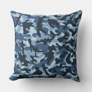 Blue Camouflage  Cushion