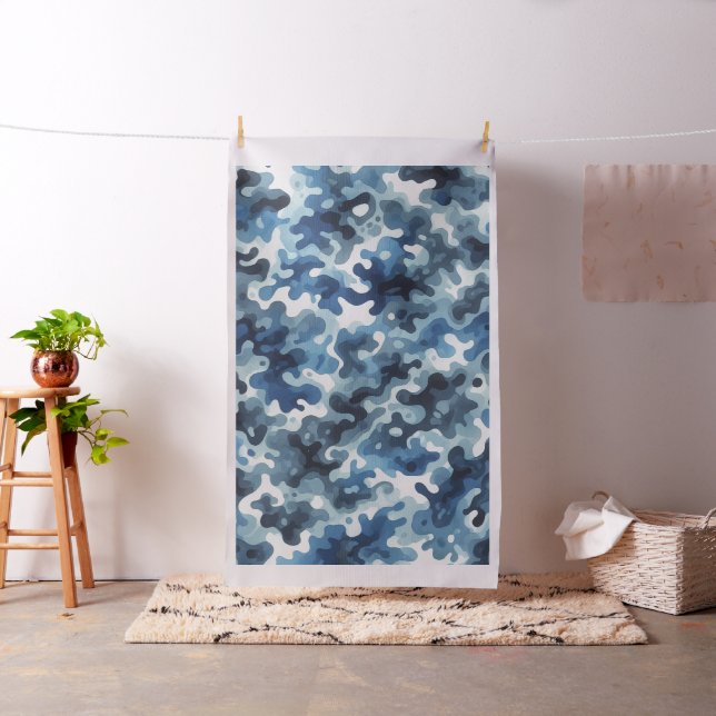 Blue Camouflage Fabric (In Situ)