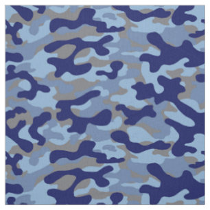Blue Camouflage Fabric