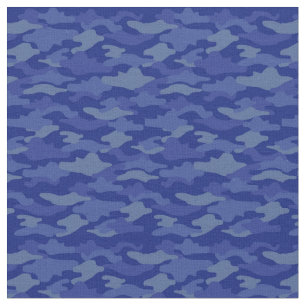 Blue camouflage fabric